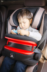 Boy in shield seat